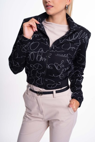 Mayo Chix - Glensy blézer fekete mintás