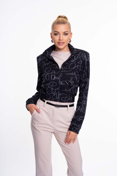 Mayo Chix - Glensy blézer fekete mintás