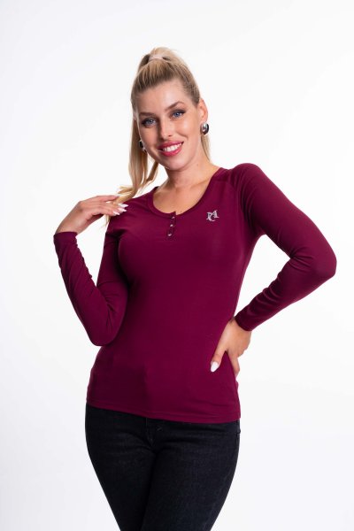 Mayo Chix - Oxford póló burgundi