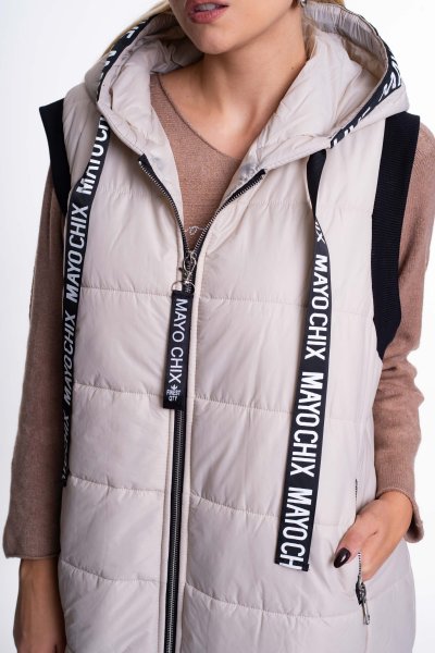 Mayo Chix - Liverpool mellény pufi beige