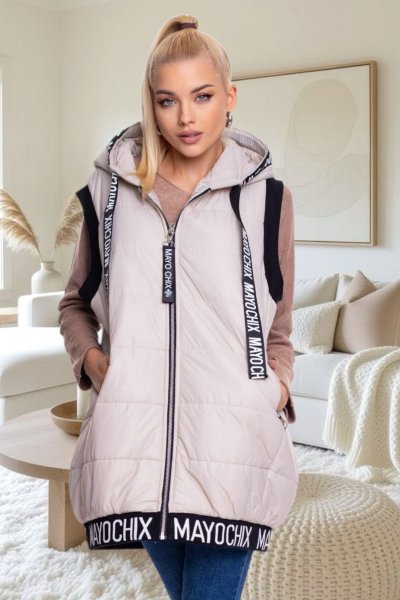 Mayo Chix - Liverpool mellény pufi beige