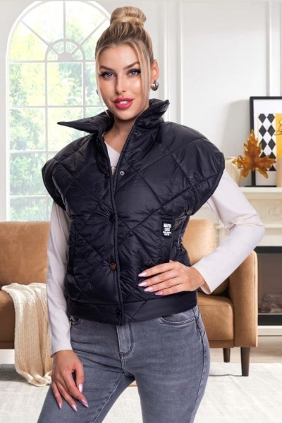 Mayo Chix - Jupiter mellény steppelt fekete