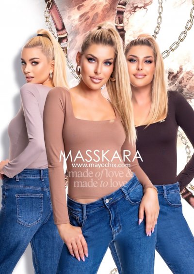 Mayo Chix- Masskara póló karamell