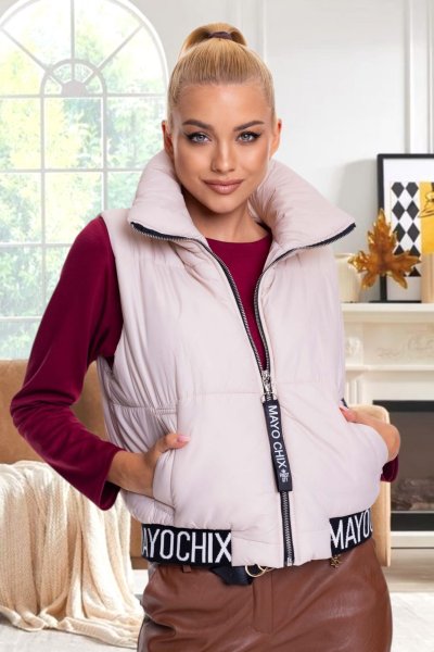 Mayo Chix - Mongoose pufi mellény beige