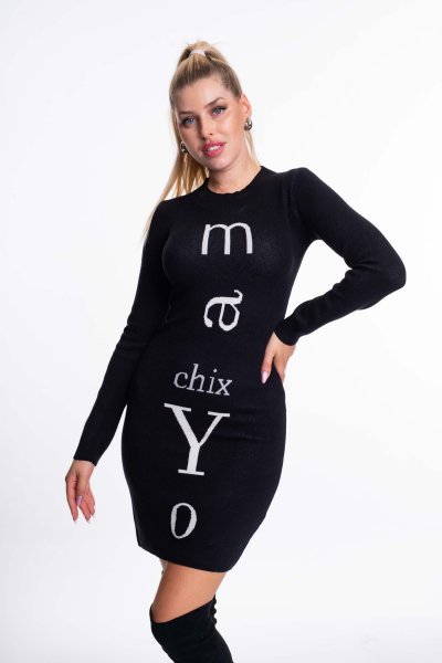 Mayo Chix - Kiss ruha kötött fekete