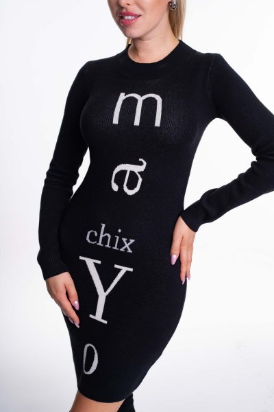Mayo Chix - Kiss ruha kötött fekete